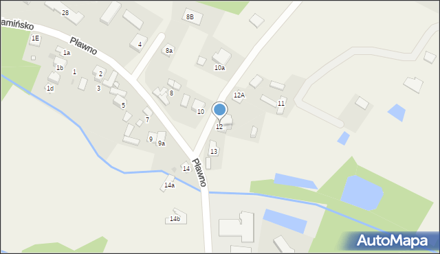 Pławno, Pławno, 12, mapa Pławno