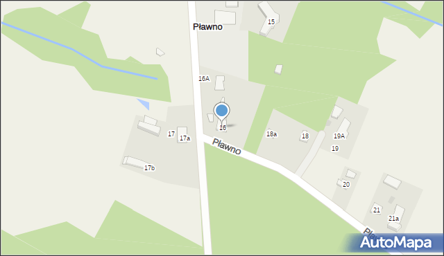 Pławno, Pławno, 16, mapa Pławno