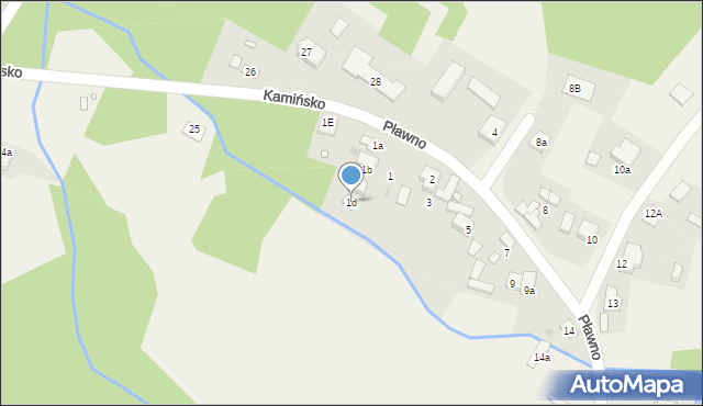 Pławno, Pławno, 1d, mapa Pławno
