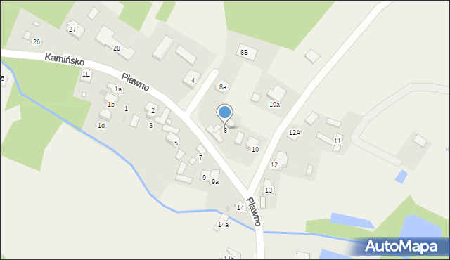 Pławno, Pławno, 8, mapa Pławno