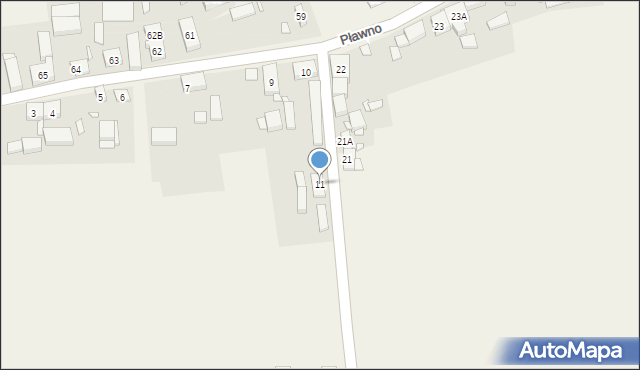 Pławno, Pławno, 11, mapa Pławno
