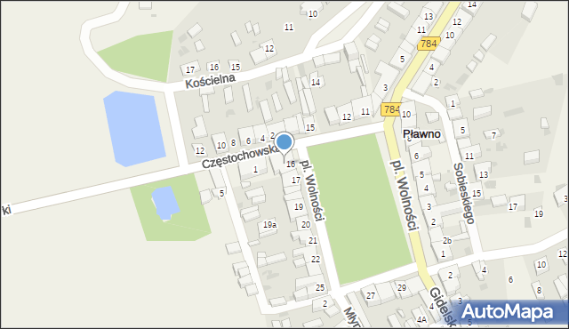 Pławno, Plac Wolności, 17A, mapa Pławno