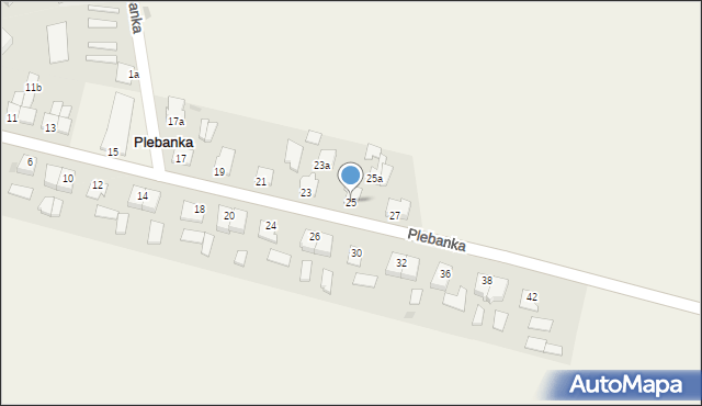 Plebanka, Plebanka, 25, mapa Plebanka