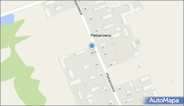 Plebanowce, Plebanowce, 18, mapa Plebanowce