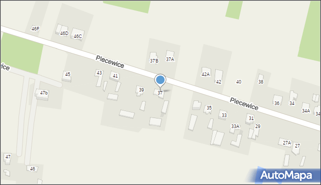 Plecewice, Plecewice, 37, mapa Plecewice