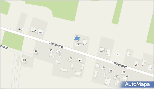 Plecewice, Plecewice, 37B, mapa Plecewice