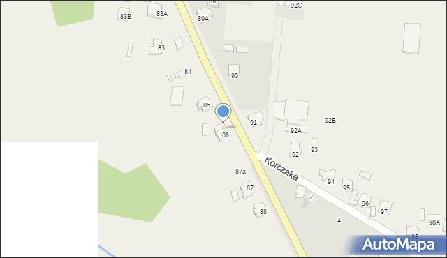 Plecewice, Plecewice, 86A, mapa Plecewice