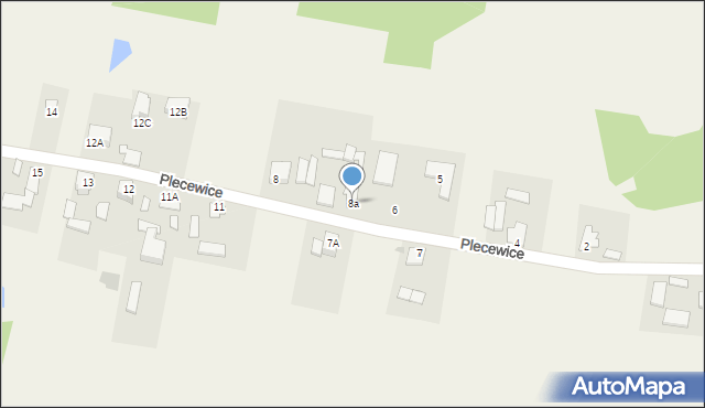 Plecewice, Plecewice, 8a, mapa Plecewice