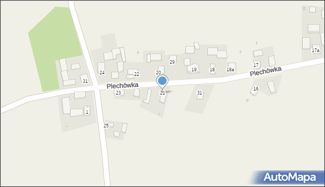Plechówka, Plechówka, 21, mapa Plechówka