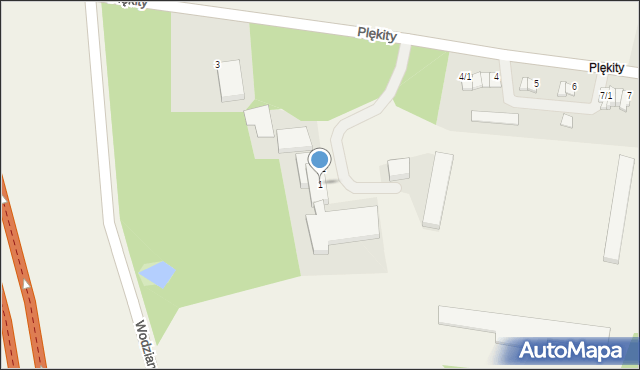 Plękity, Plękity, 1, mapa Plękity