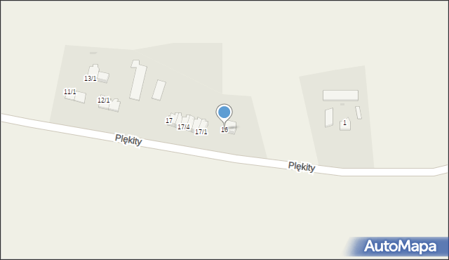 Plękity, Plękity, 16, mapa Plękity