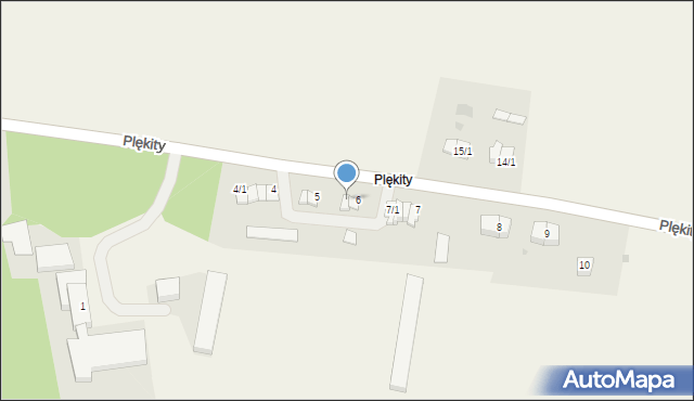 Plękity, Plękity, 6/1, mapa Plękity