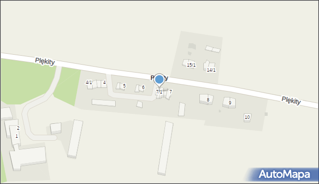 Plękity, Plękity, 7/1, mapa Plękity