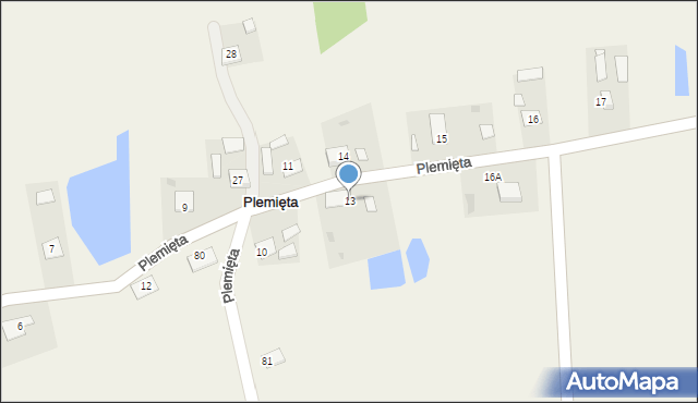 Plemięta, Plemięta, 13, mapa Plemięta