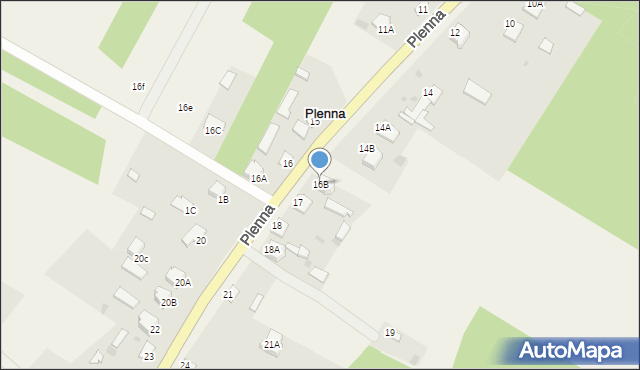 Plenna, Plenna, 16B, mapa Plenna