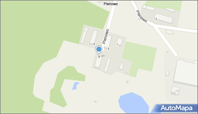 Plenowo, Plenowo, 8, mapa Plenowo
