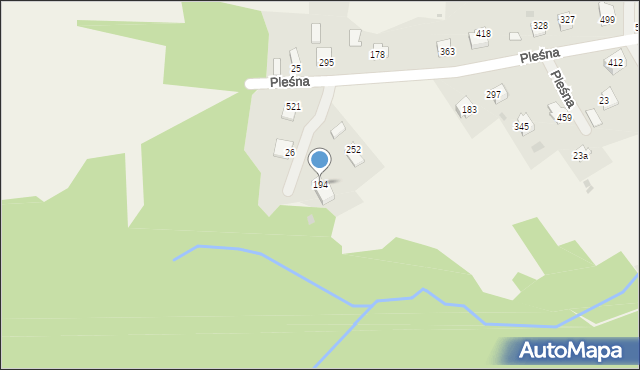 Pleśna, Pleśna, 194, mapa Pleśna