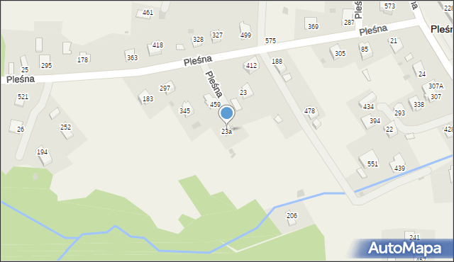 Pleśna, Pleśna, 23a, mapa Pleśna