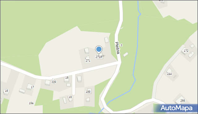 Pleśna, Pleśna, 271A, mapa Pleśna