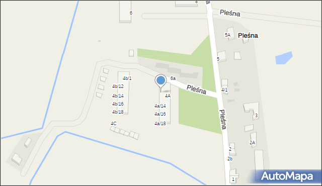 Pleśna, Pleśna, 4a/11, mapa Pleśna