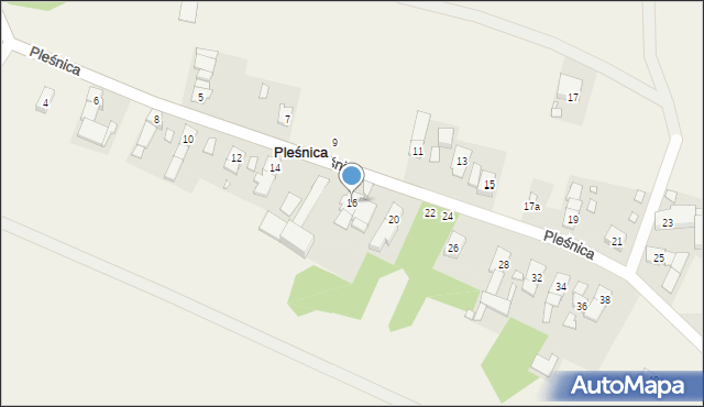 Pleśnica, Pleśnica, 16, mapa Pleśnica