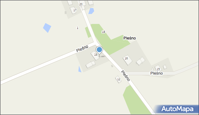 Pleśno, Pleśno, 19a, mapa Pleśno