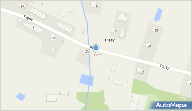 Plęsy, Plęsy, 15c, mapa Plęsy