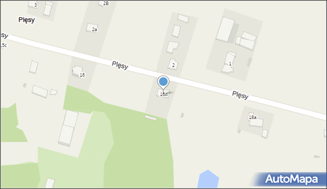 Plęsy, Plęsy, 16d, mapa Plęsy