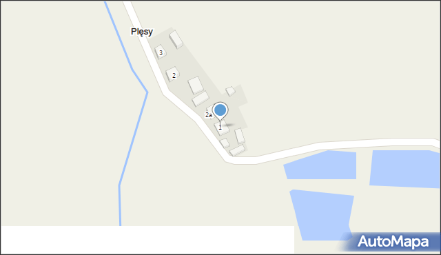 Plęsy, Plęsy, 1, mapa Plęsy