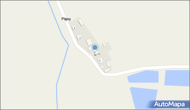 Plęsy, Plęsy, 2a, mapa Plęsy