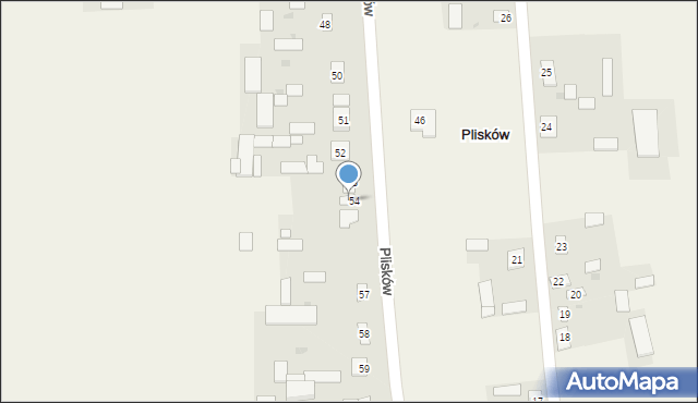 Plisków, Plisków, 55, mapa Plisków