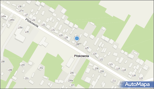 Pliskowola, Pliskowola, 126, mapa Pliskowola