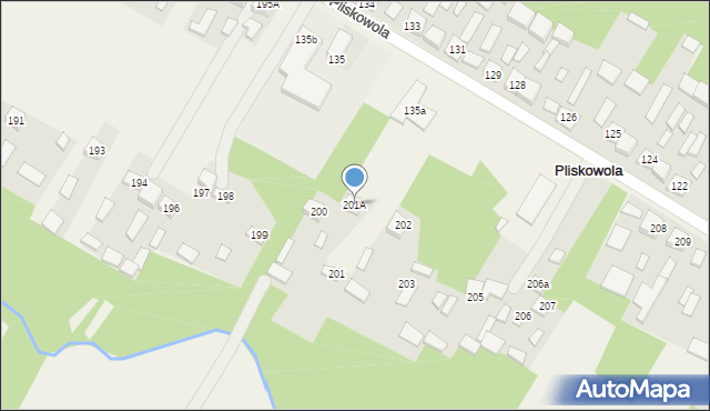 Pliskowola, Pliskowola, 201A, mapa Pliskowola