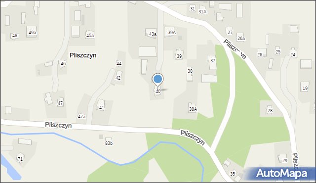 Pliszczyn, Pliszczyn, 40, mapa Pliszczyn