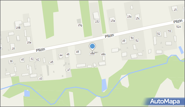 Plizin, Plizin, 48a, mapa Plizin