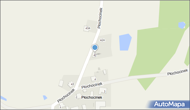 Płochocinek, Płochocinek, 42, mapa Płochocinek