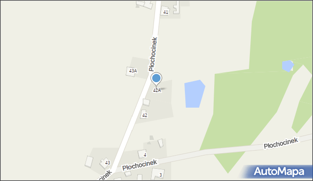 Płochocinek, Płochocinek, 42A, mapa Płochocinek