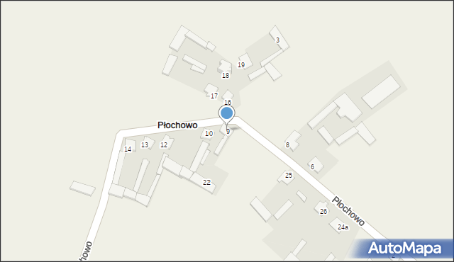 Płochowo, Płochowo, 9, mapa Płochowo