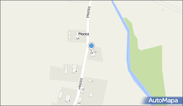 Płocicz, Płocicz, 14, mapa Płocicz