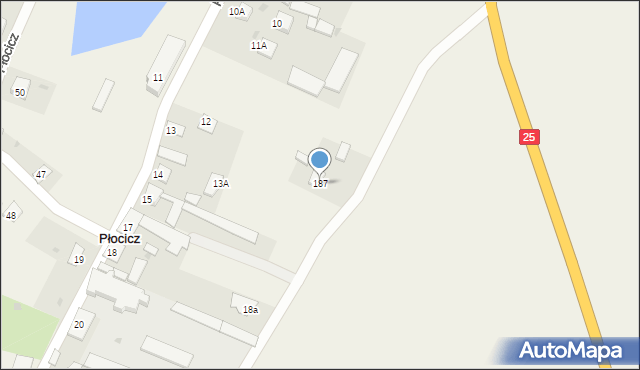 Płocicz, Płocicz, 187, mapa Płocicz