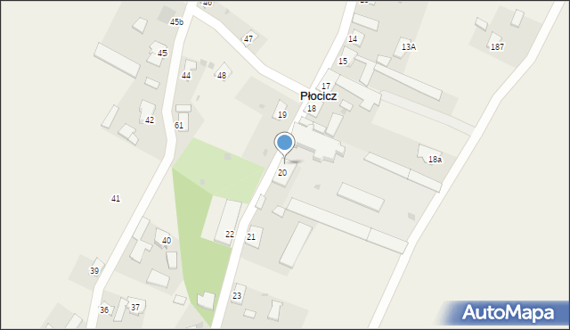 Płocicz, Płocicz, 20a, mapa Płocicz