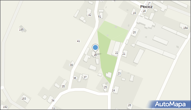 Płocicz, Płocicz, 40, mapa Płocicz