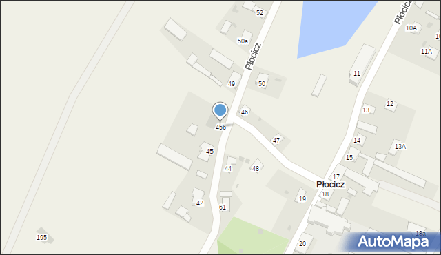 Płocicz, Płocicz, 45b, mapa Płocicz
