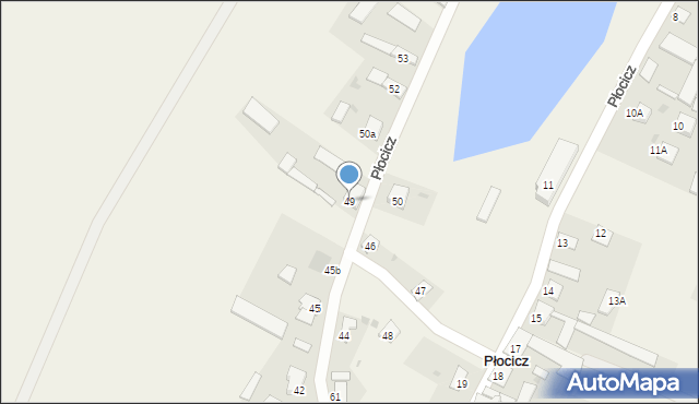 Płocicz, Płocicz, 49, mapa Płocicz