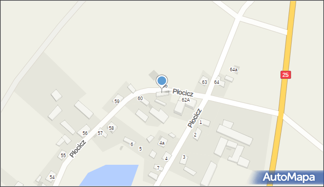 Płocicz, Płocicz, 62, mapa Płocicz