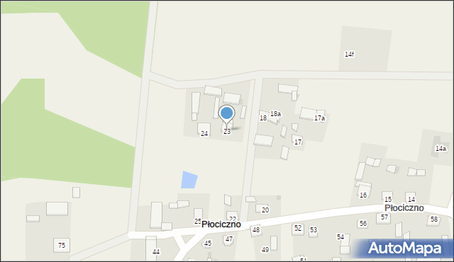 Płociczno, Płociczno, 23, mapa Płociczno