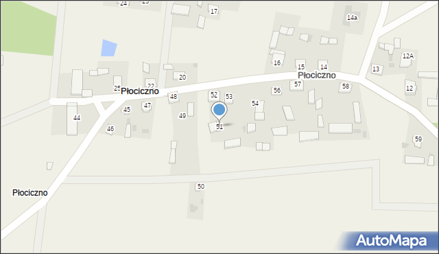 Płociczno, Płociczno, 51, mapa Płociczno