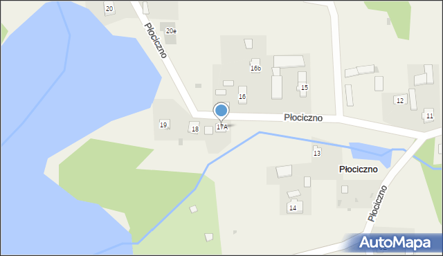 Płociczno, Płociczno, 17A, mapa Płociczno