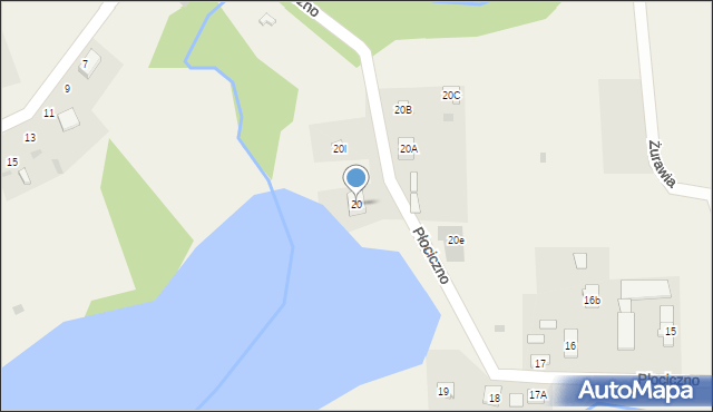 Płociczno, Płociczno, 20, mapa Płociczno