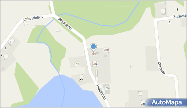 Płociczno, Płociczno, 20B, mapa Płociczno